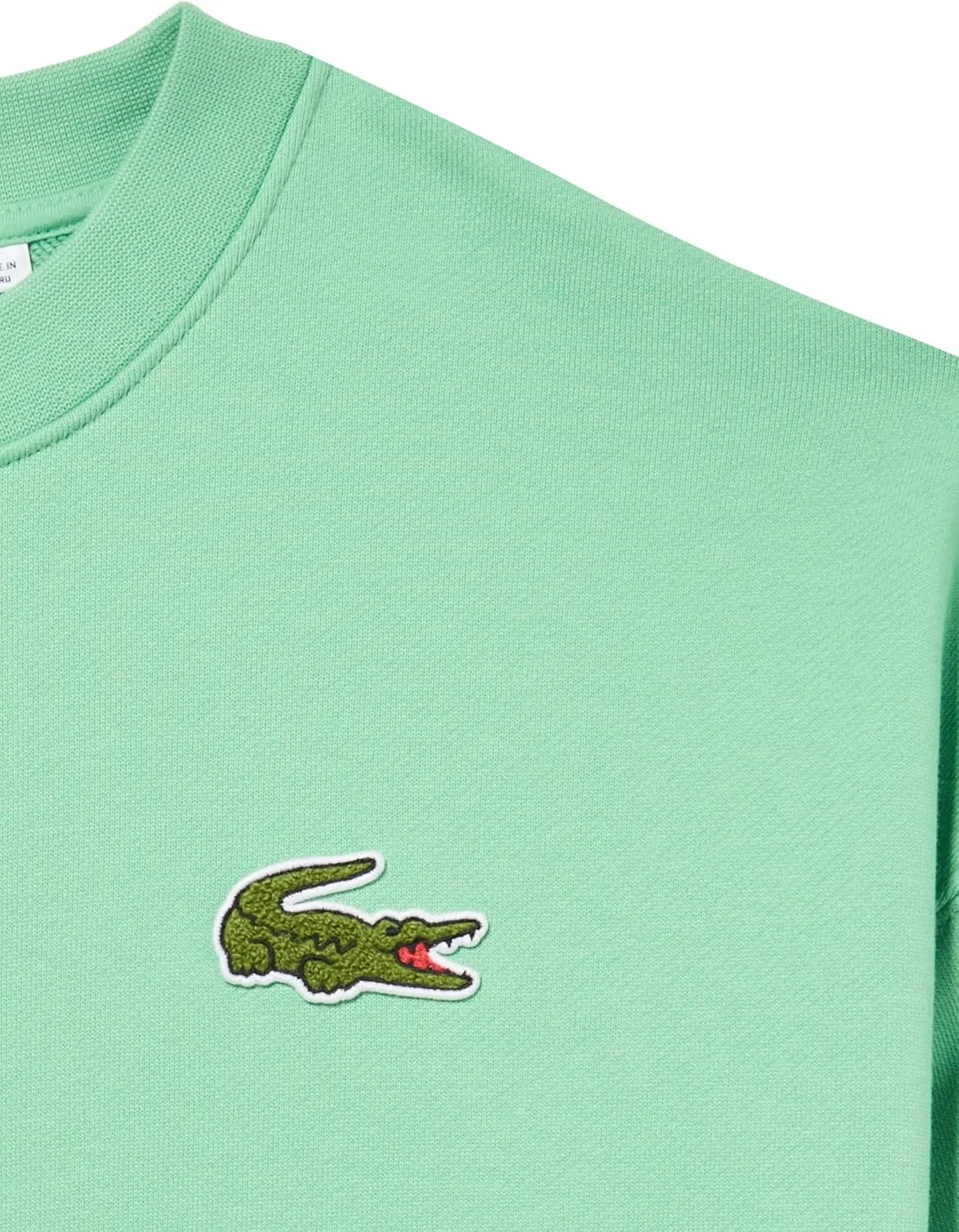 Толстовка мужская Lacoste свободного кроя с нашивкой, графический принт, черный — фото 2