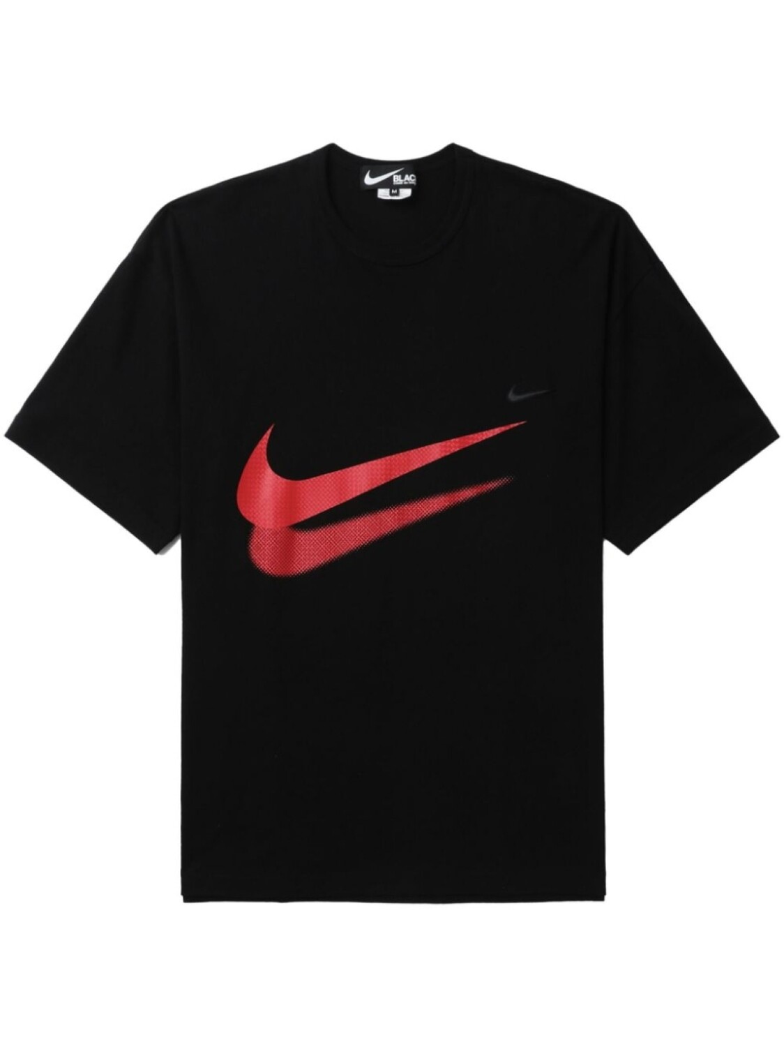 

Black Comme Des Garçons футболка с логотипом Swoosh, черный
