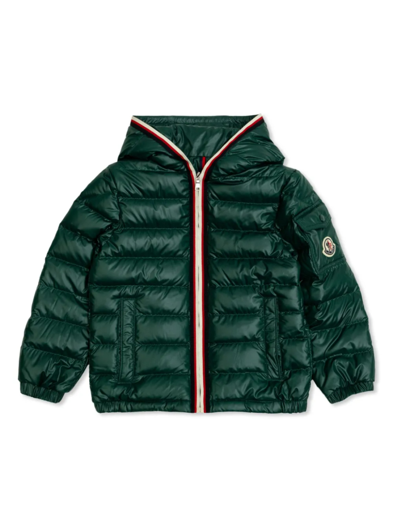 

Утепленная куртка с логотипом Moncler Enfant, зеленый