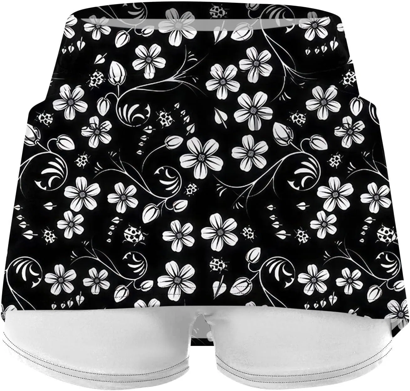 Спортивная юбка-шорты с контролем живота, Generic, 9-black — фото 3
