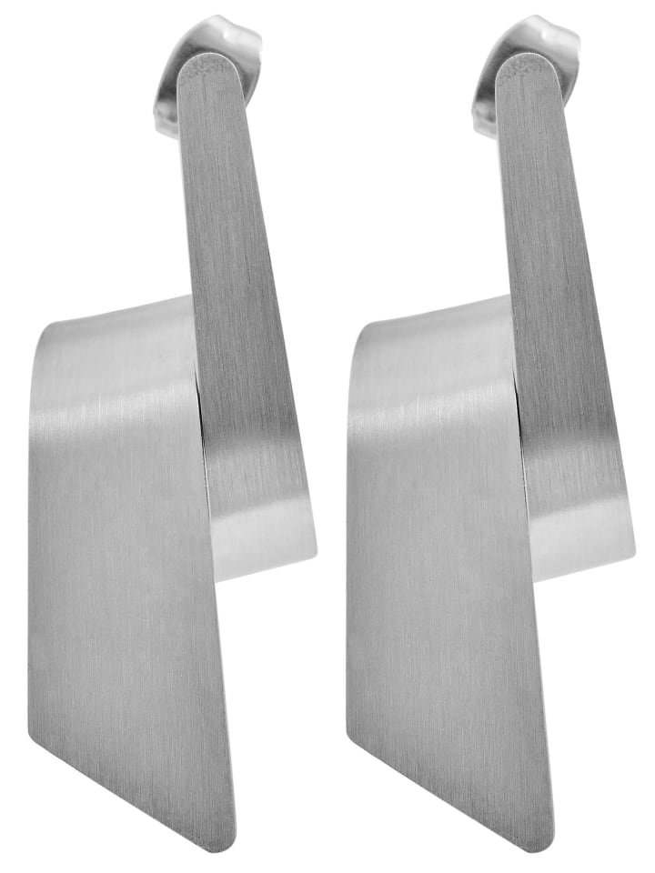 

Adeliás Женские серьги - Серьги-гвоздики из нержавеющей стали серебристого цвета