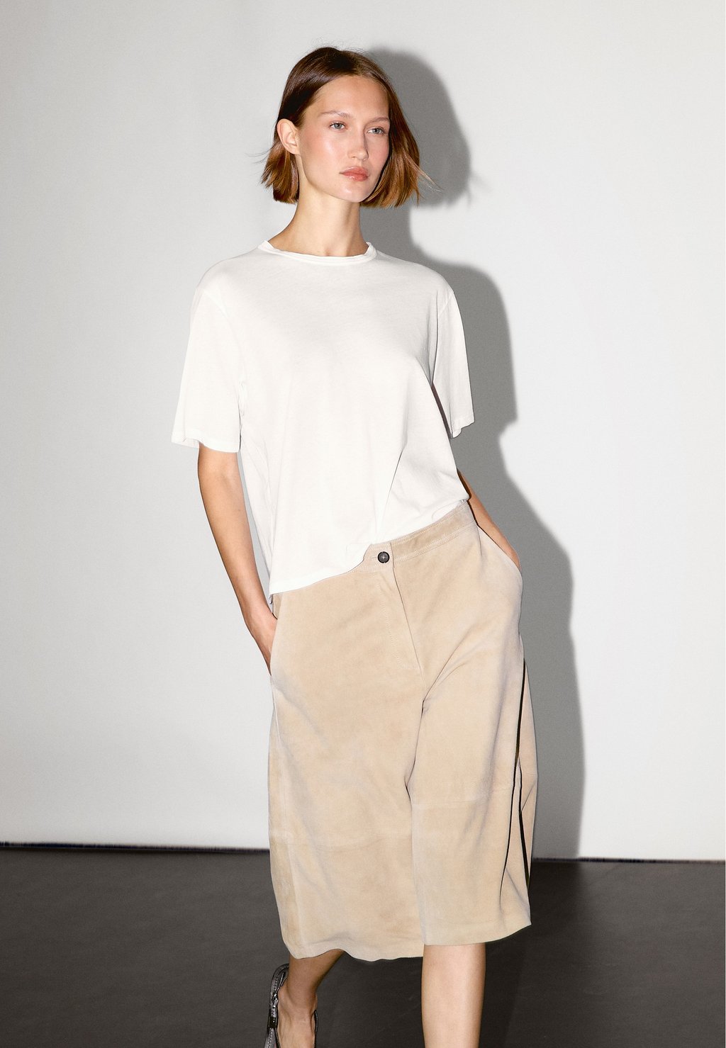 

Базовая футболка SHORT SLEEVE Massimo Dutti, белый