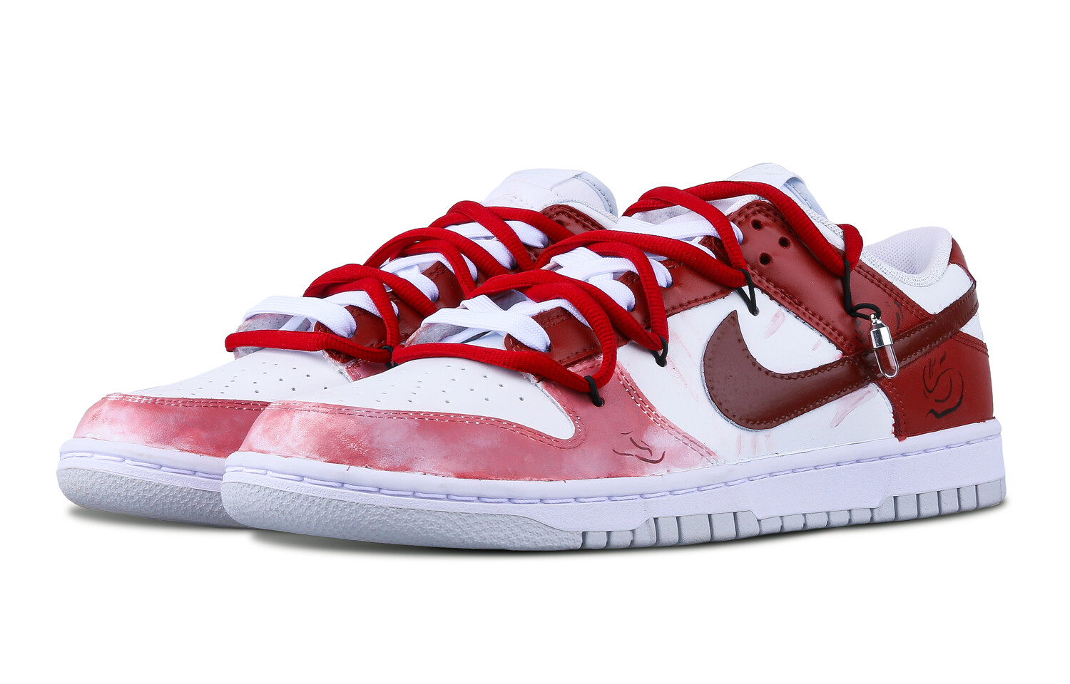 

Кроссовки Nike Dunk Skateboarding Shoes Men Low-top White, красный