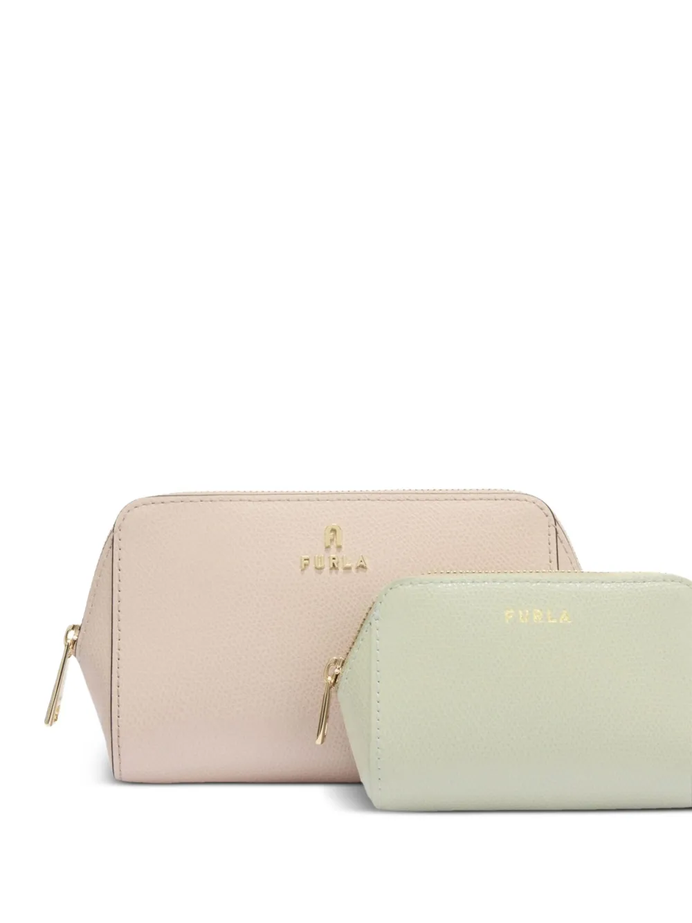 

Изогнутая косметичка с застежкой-молнией (набор из двух) Furla, нейтральный