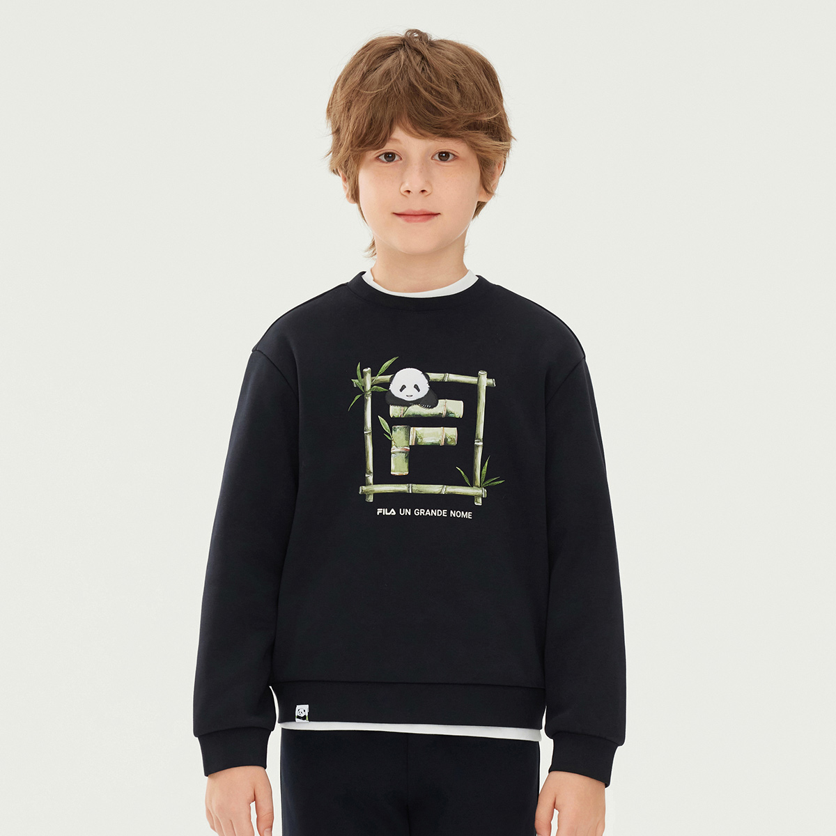 Фабрика Панда, худи Collaboration для детей FILA KIDS, синий — фото 4