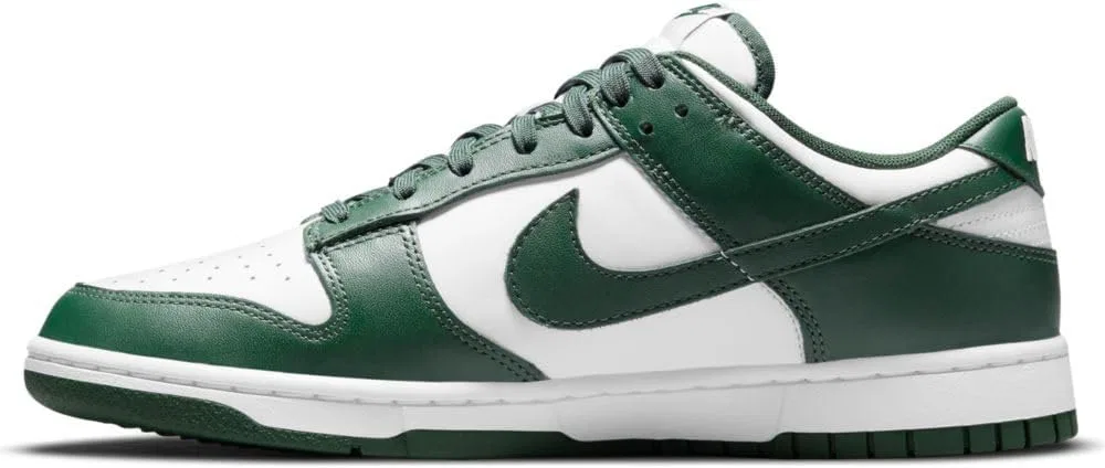 Мужские кроссовки для скейтбординга Nike Dunk Low Retro, белый/зеленый — фото 3