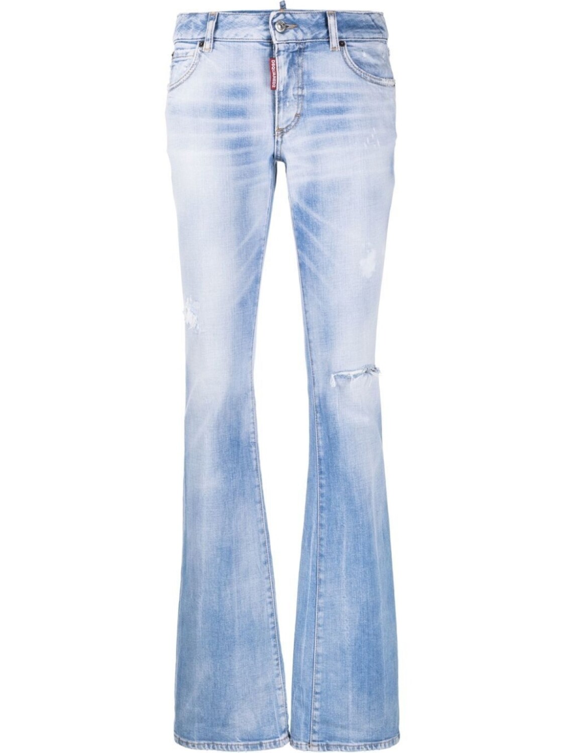 

Dsquared2 distressed flared jeans, синий