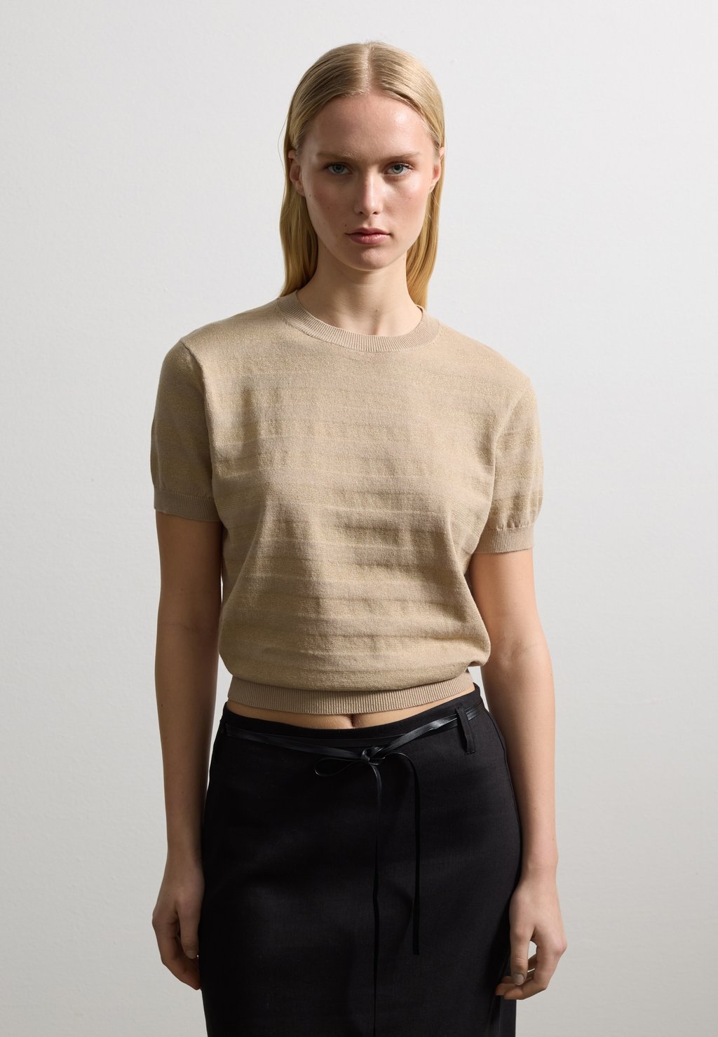 

Топ TOP IN STRIPED LUREX. Stefanel, бежевый