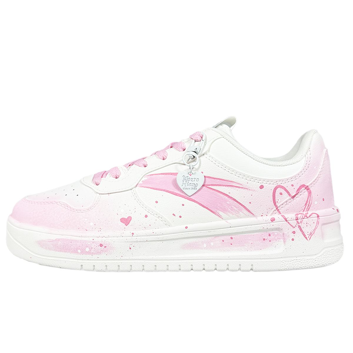 

ANTA Скользоустойчивые амортизирующие износостойкие лоу-топ скейтборд кроссовки мужские бело-розовые, цвет White Pink