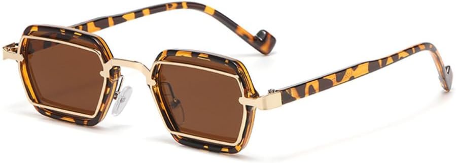 

Солнцезащитные очки UV400 с защитой от УФ-излучения — маленькая оправа в стиле панк с прозрачными линзами, подходят для женщин и мужчин, для бега и занятий спортом на открытом воздухе UYPTK, C5 Leopard Tea