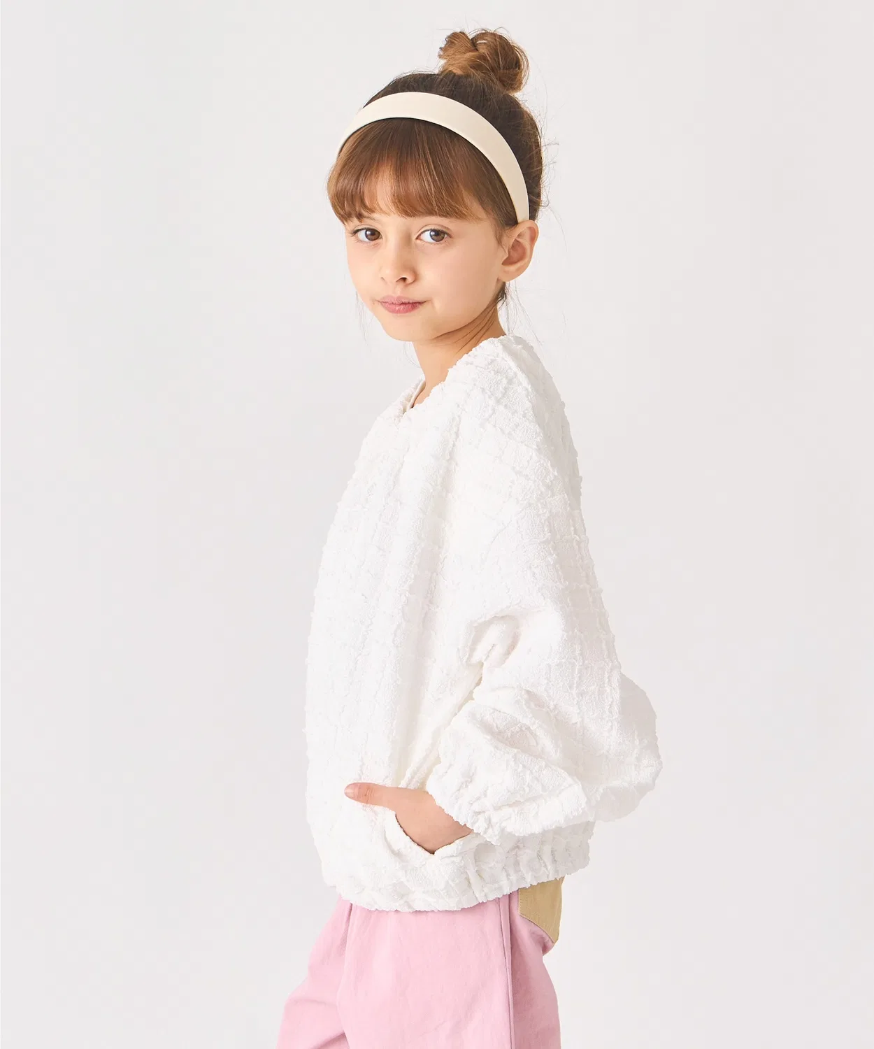 Куртка детская из жаккарда с клеткой, ever closet, черная — фото 2