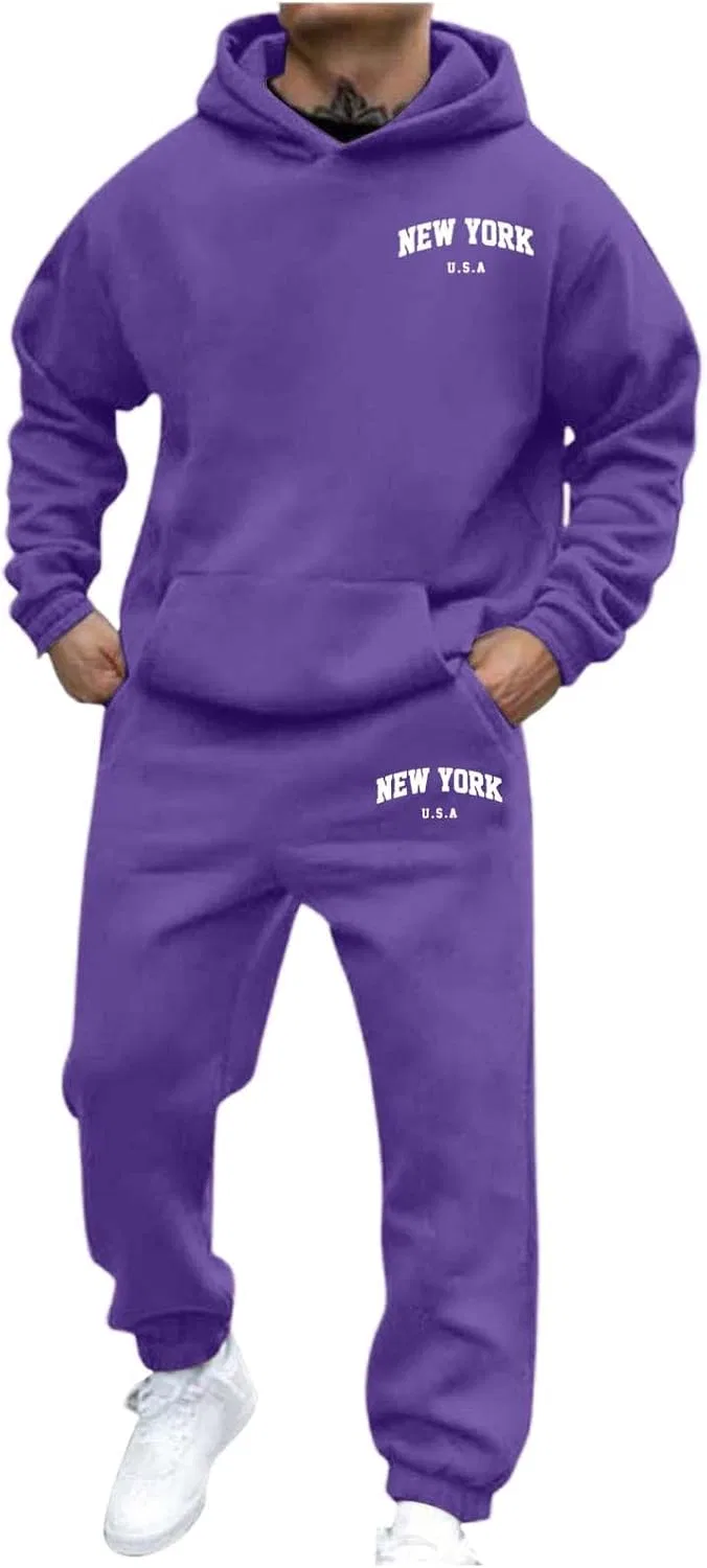 Спортивный костюм с принтом, Generic, New York-dark Purple