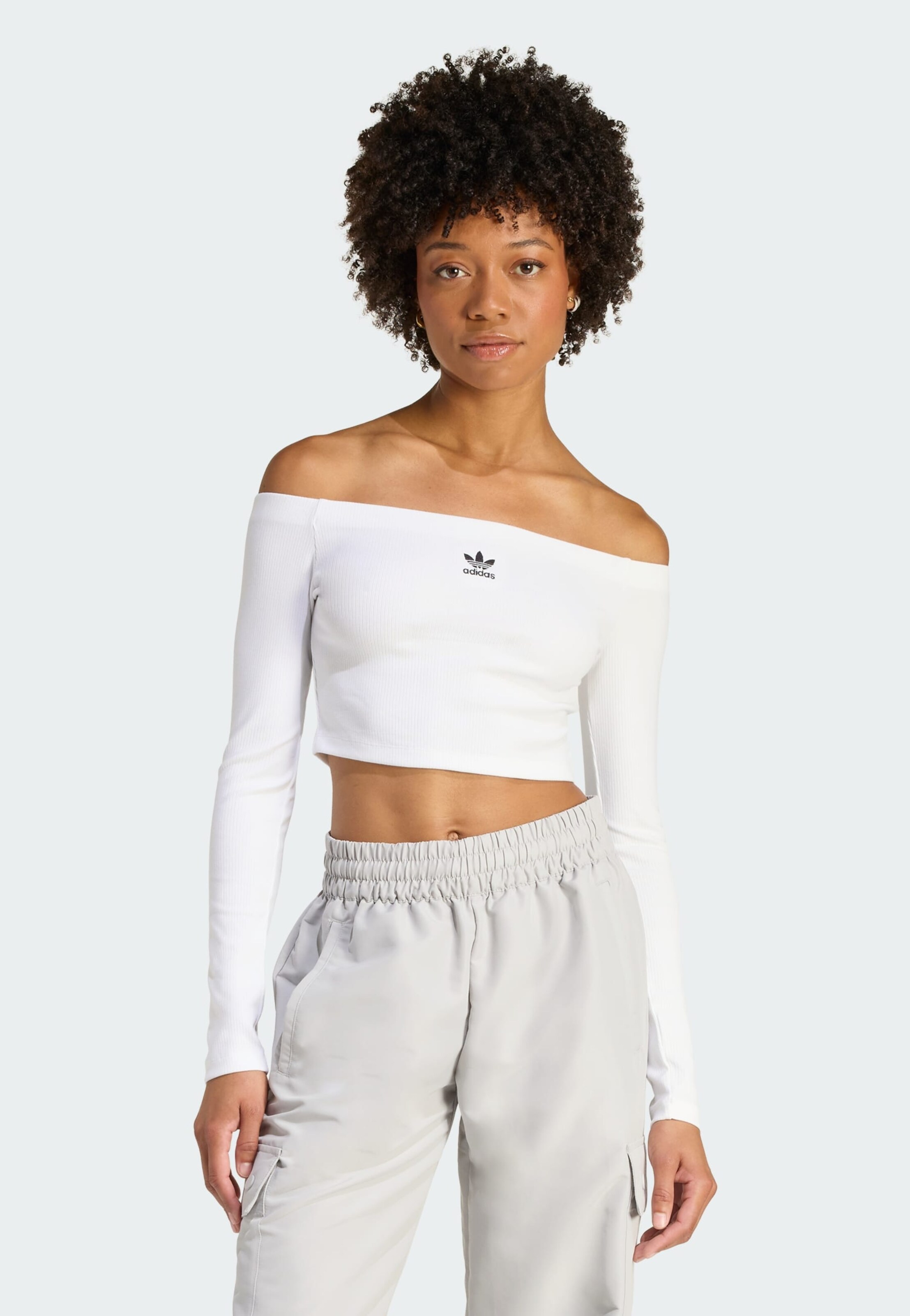 Adidas Originals Лонгслив 'Essentials' в белом цвете — фото 2