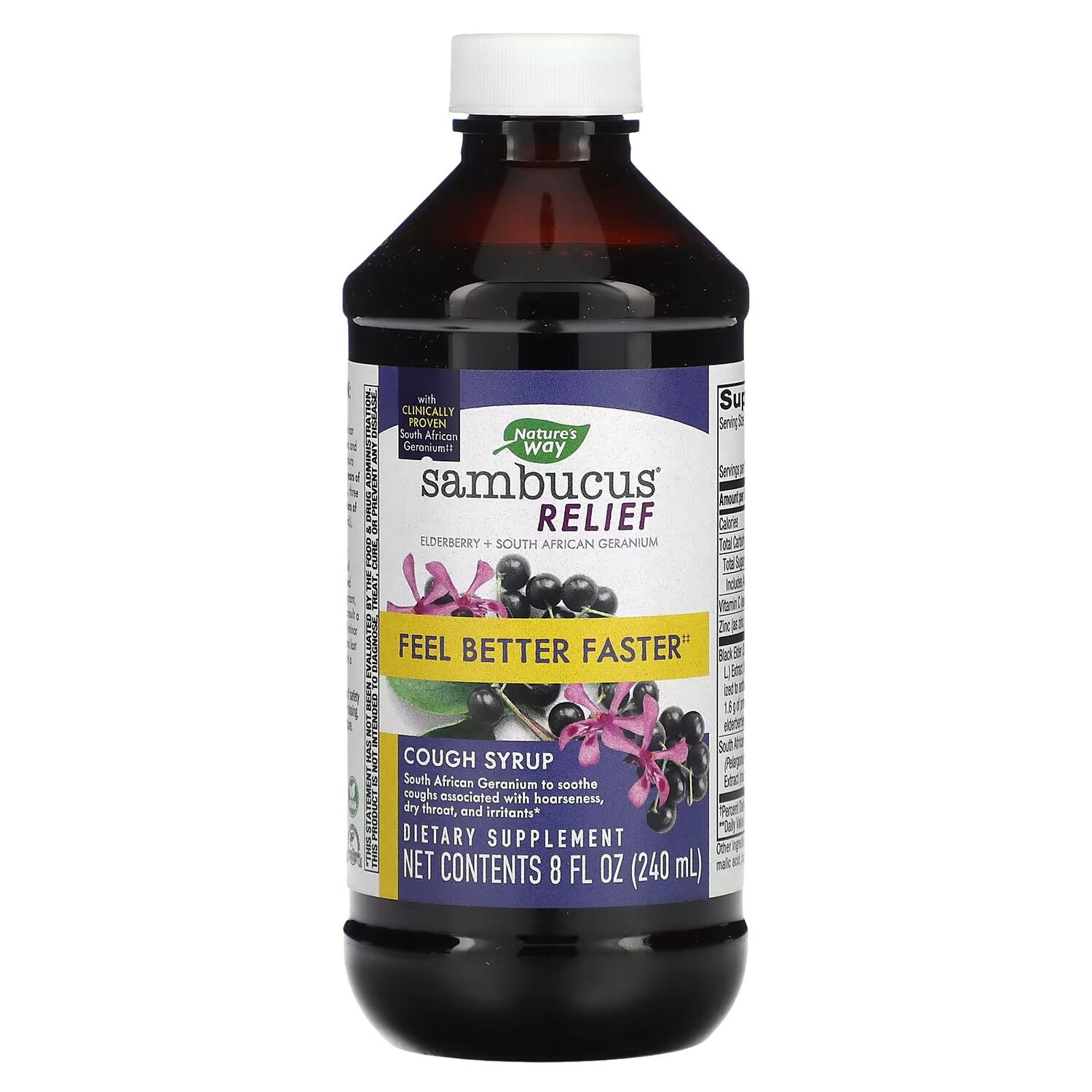 

Sambucus Relief, сироп от кашля, 8 жидких унций (240 мл) Nature'S Way