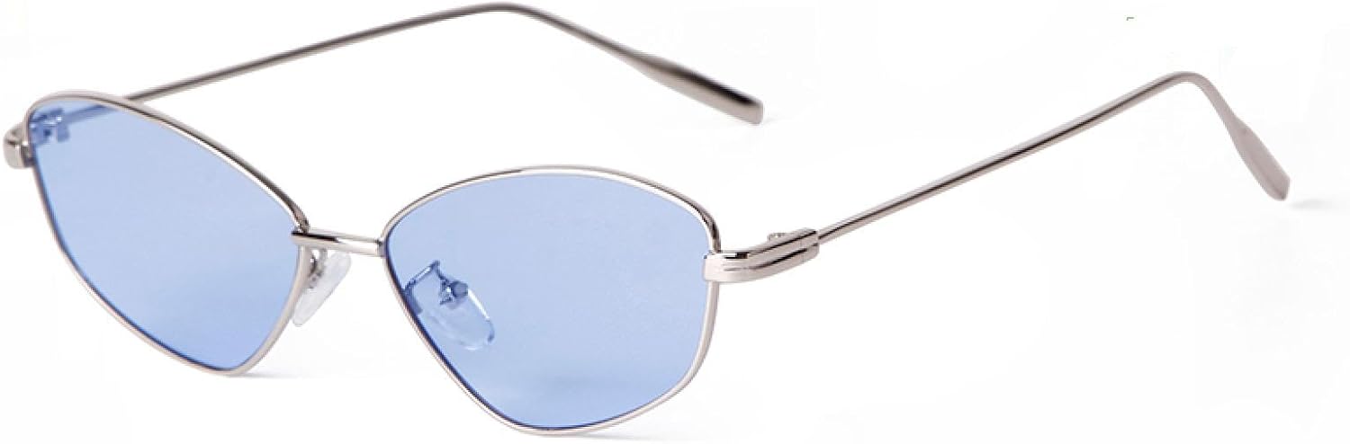 

Модные металлические солнцезащитные очки «кошачий глаз» для женщин, желтые линзы, защита от УФ-излучения UV400, многоугольные ретро-солнцезащитные очки для женщин WNCKSQ, C1