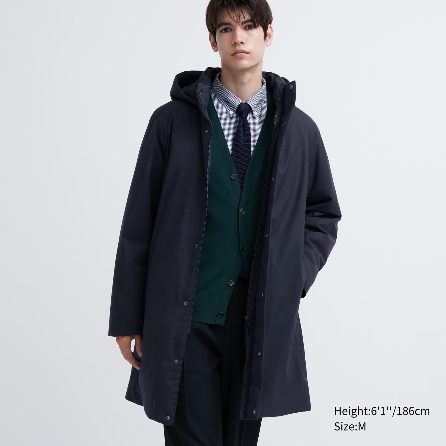

Гибридное пуховое пальто Uniqlo, темно-синий