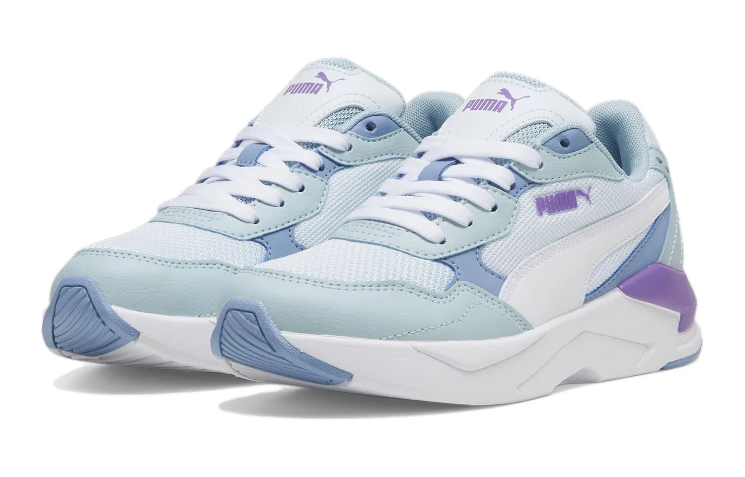 Кроссовки детские PUMA X Ray Speed Lite сине-бело-фиолетовые — фото 4