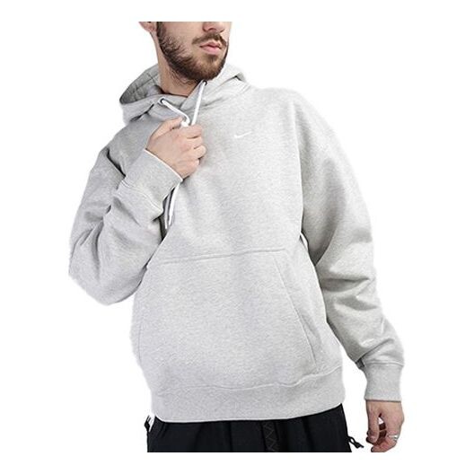 

Толстовка men's fleece drawstring gray pullover Nike, серый