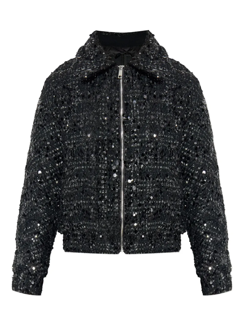 

Пиджак на молнии с пайетками Add, черный