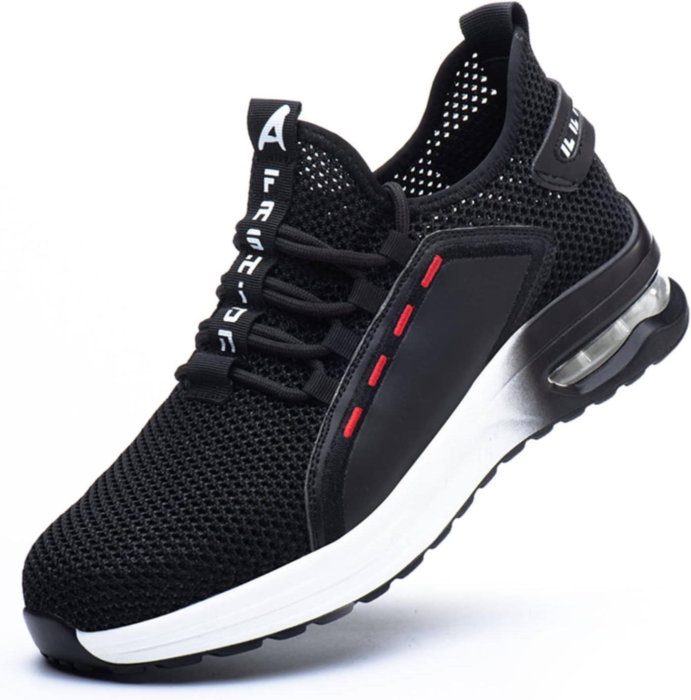 

Мужские кроссовки Micoklinlin с стальными носками, летние, легкие, дышащие, сетчатые, рабочие, защитные, для походов с амортизирующей воздушной подушкой, белый