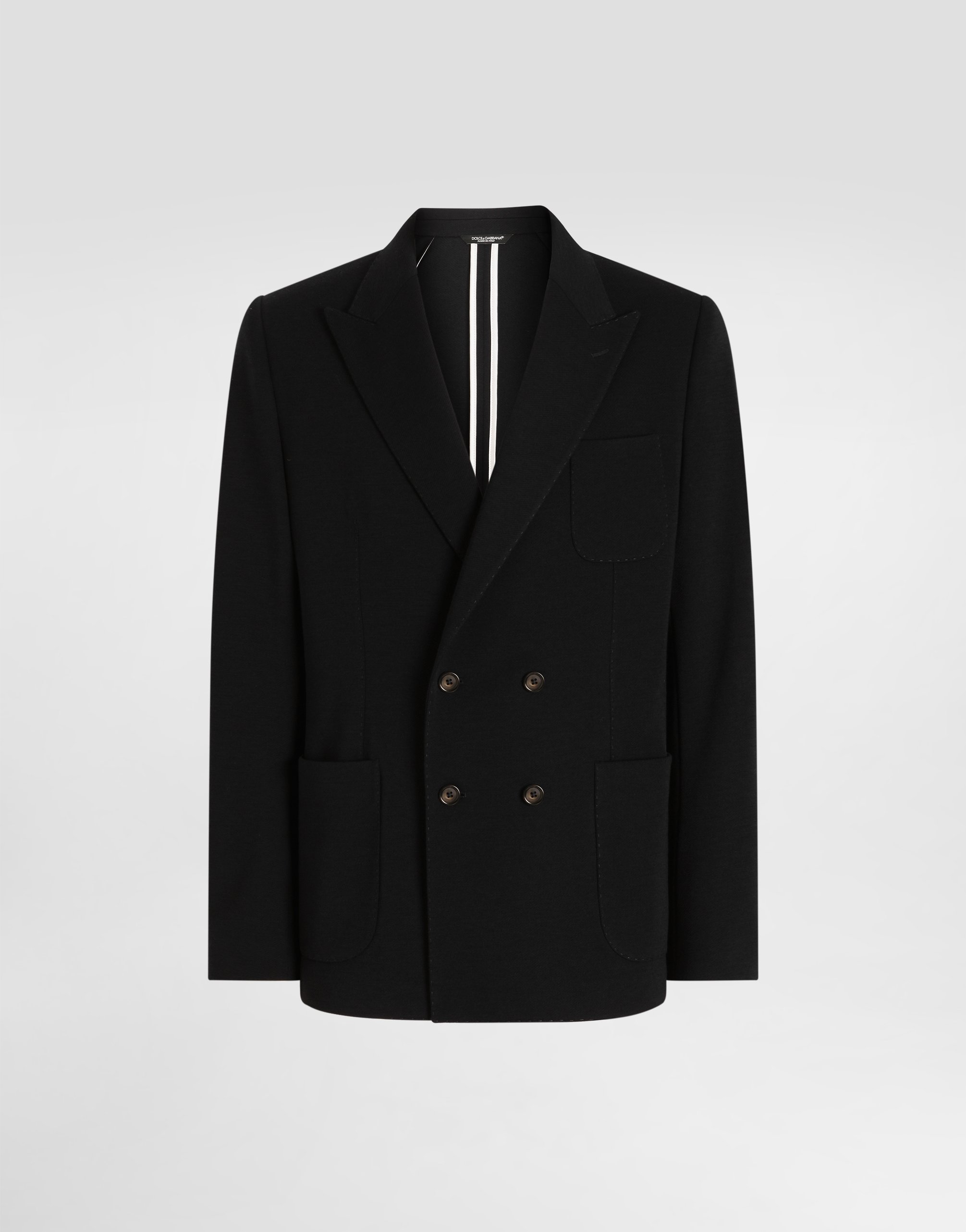 

Двубортный жакет из джерси portofino Dolce & Gabbana, синий