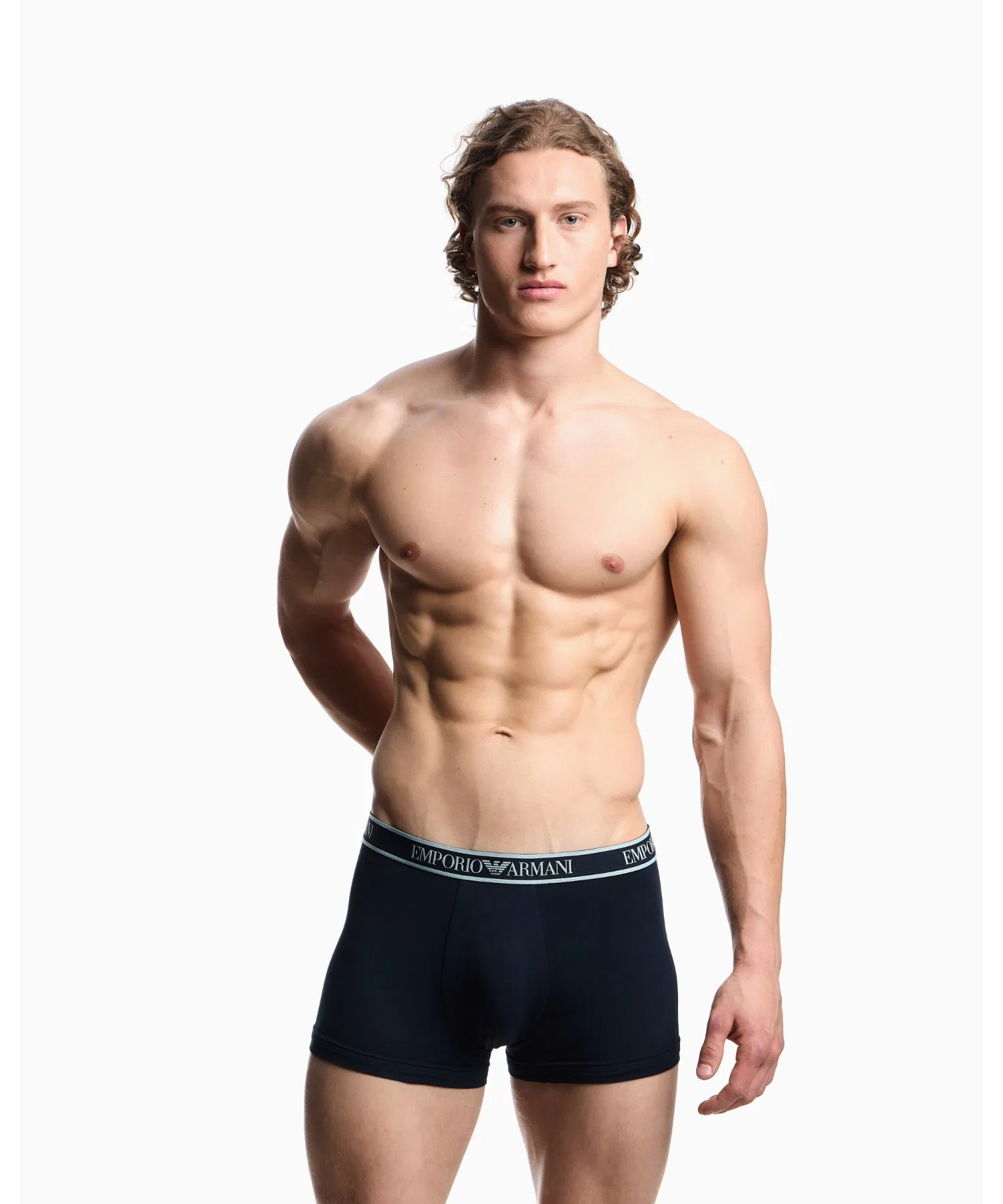 <Эксклюзивно онлайн> [Emporio Armani] Боксерские шорты, комплект из 3 штук, с поясом с логотипом Core — фото 3
