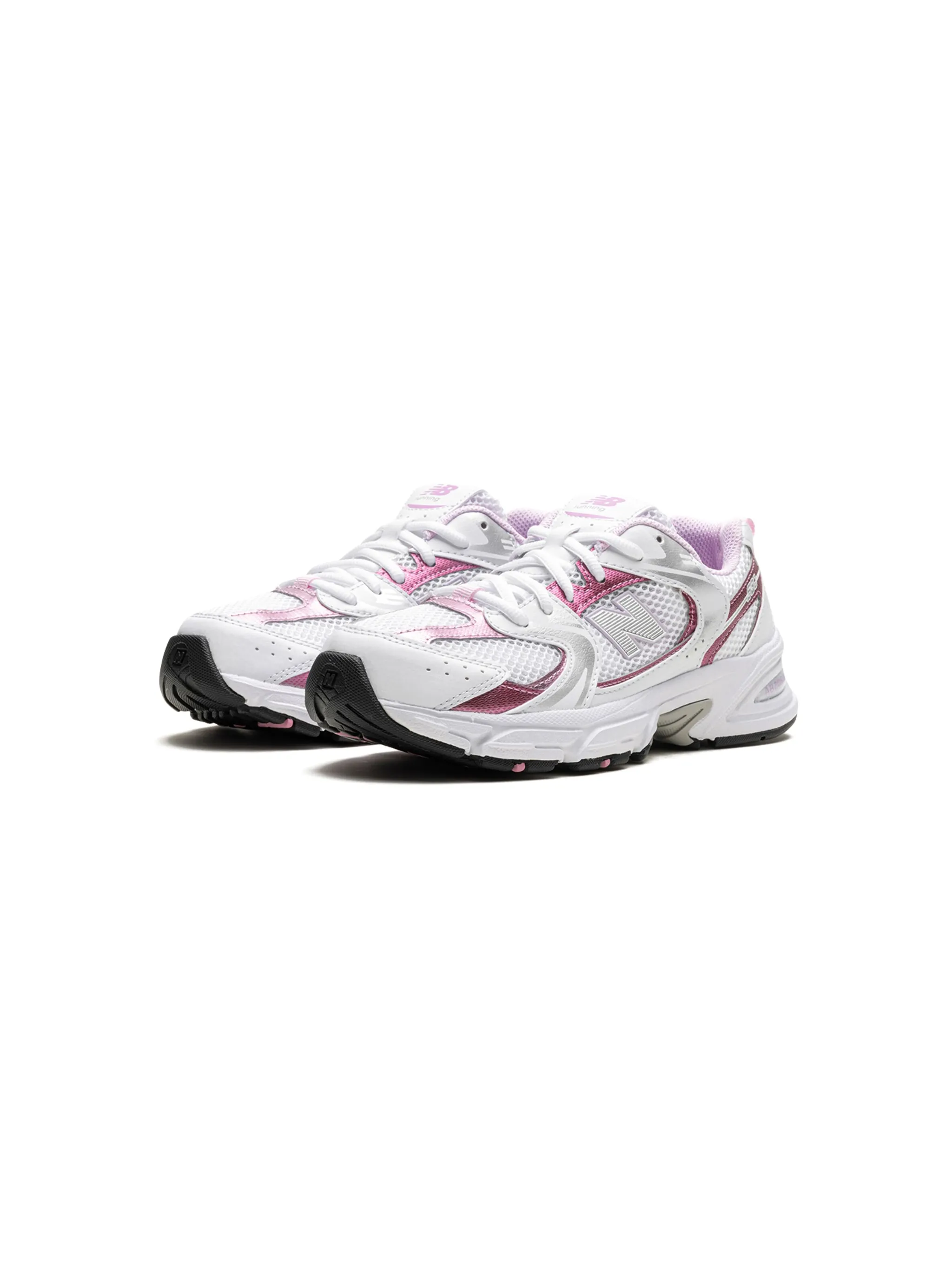 Кроссовки 530 White/Pink Sugar New Balance Kids, белый — фото 4