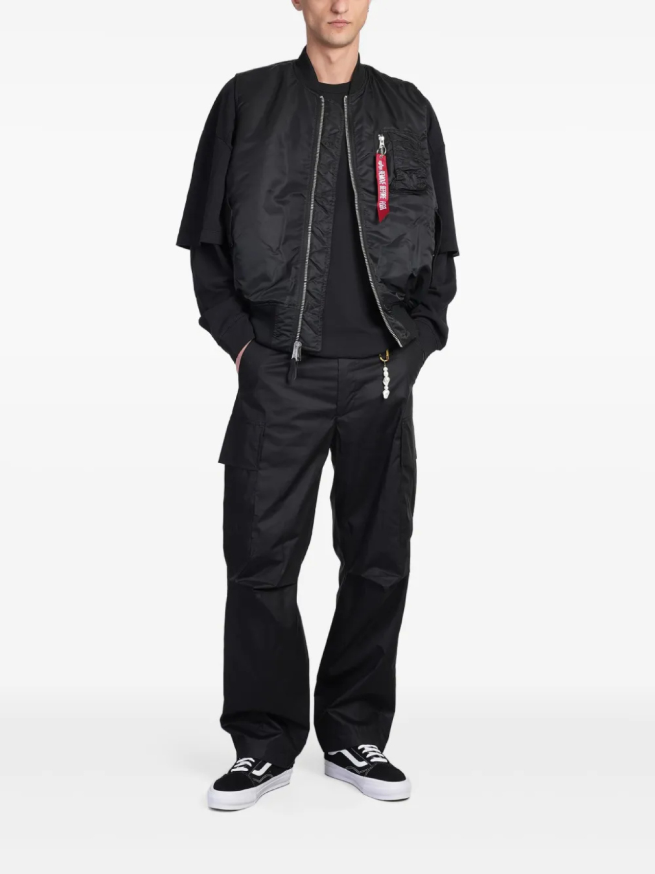 

Бомбер с логотипом Alpha Industries, черный