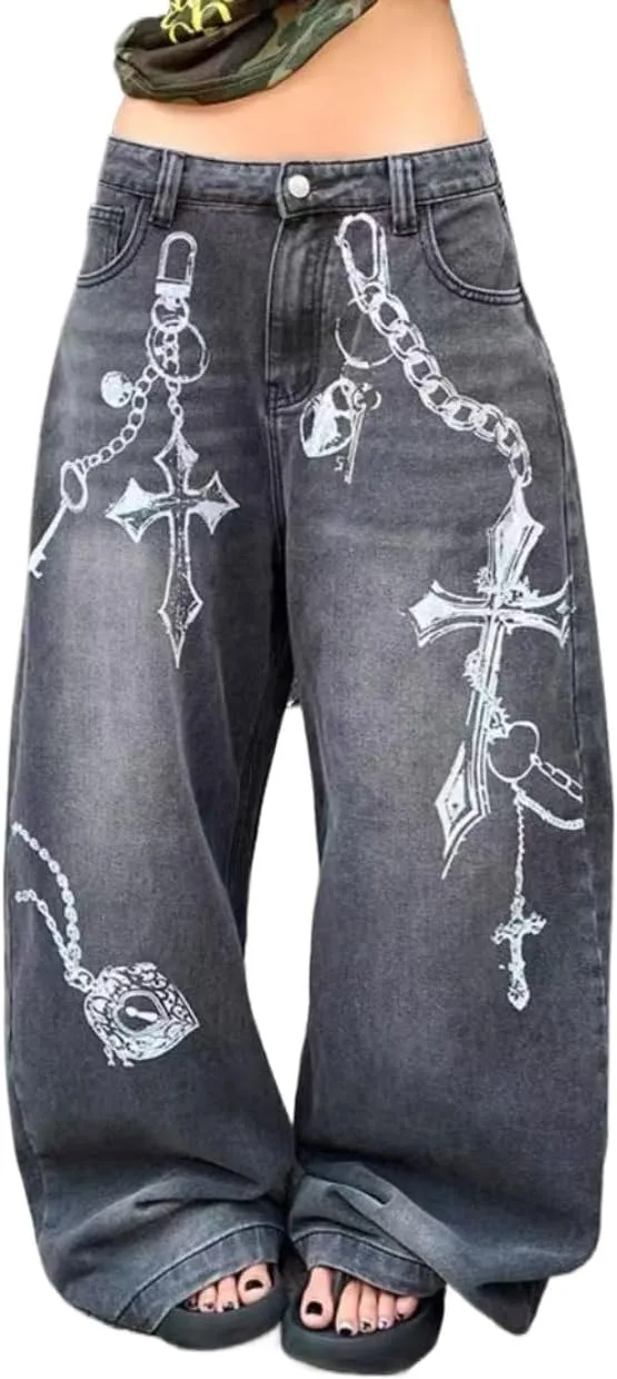 

Джинсы baggy с принтом 3d cross chain GYPWRCR