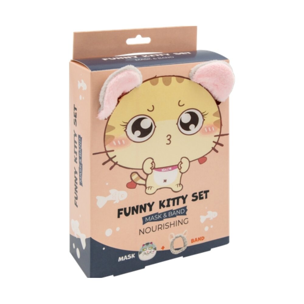 

Mond'sub, Набор масок и браслет Funny Kitty, питательная листовая маска для лица, котенок