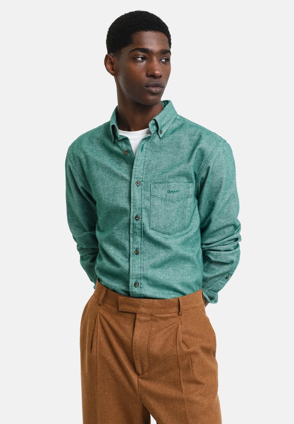 

Рубашка REGULAR FIT HERRINGBONE GANT, зеленый