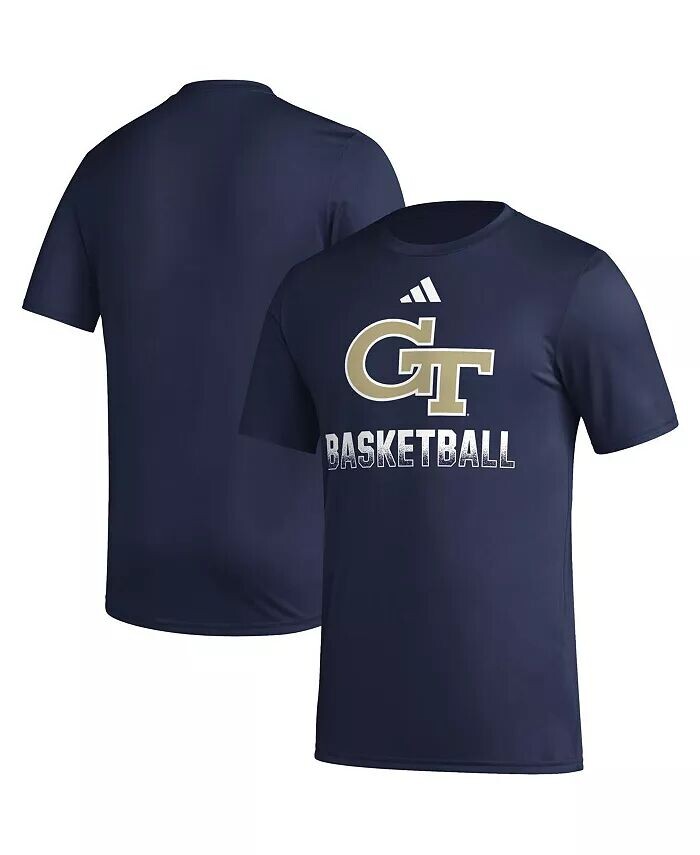 

Мужская футболка Navy Georgia Tech Yellow Jackets Fadeaway Basketball Pregame AEROREADY adidas
