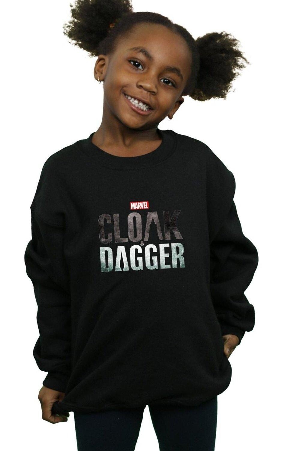 

Толстовка с логотипом Cloak And Dagger Marvel, черный