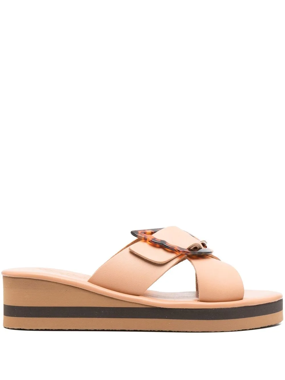 Шлепанцы Thais Rainbow на танкетке Ancient Greek Sandals, нейтральный