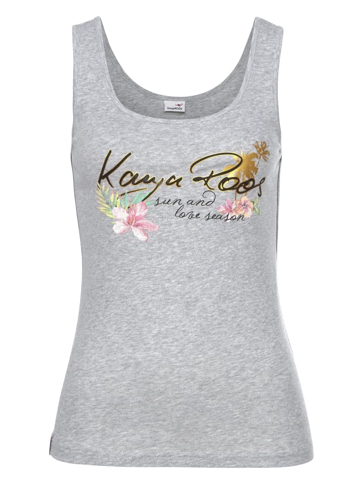 

Майка светло-серого меланжевого цвета Kangaroos