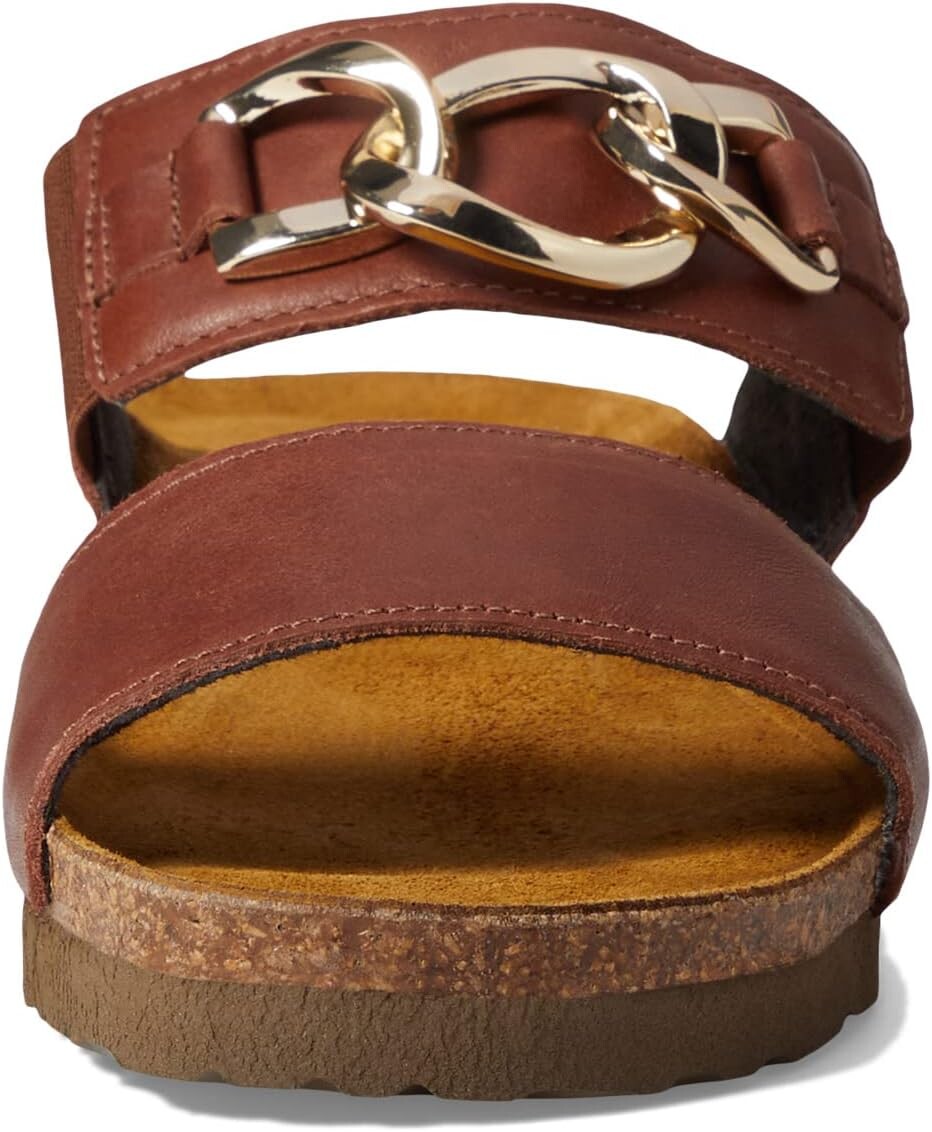 Сандалии на плоской подошве Victoria Naot, цвет Soft Chestnut Leather — фото 2