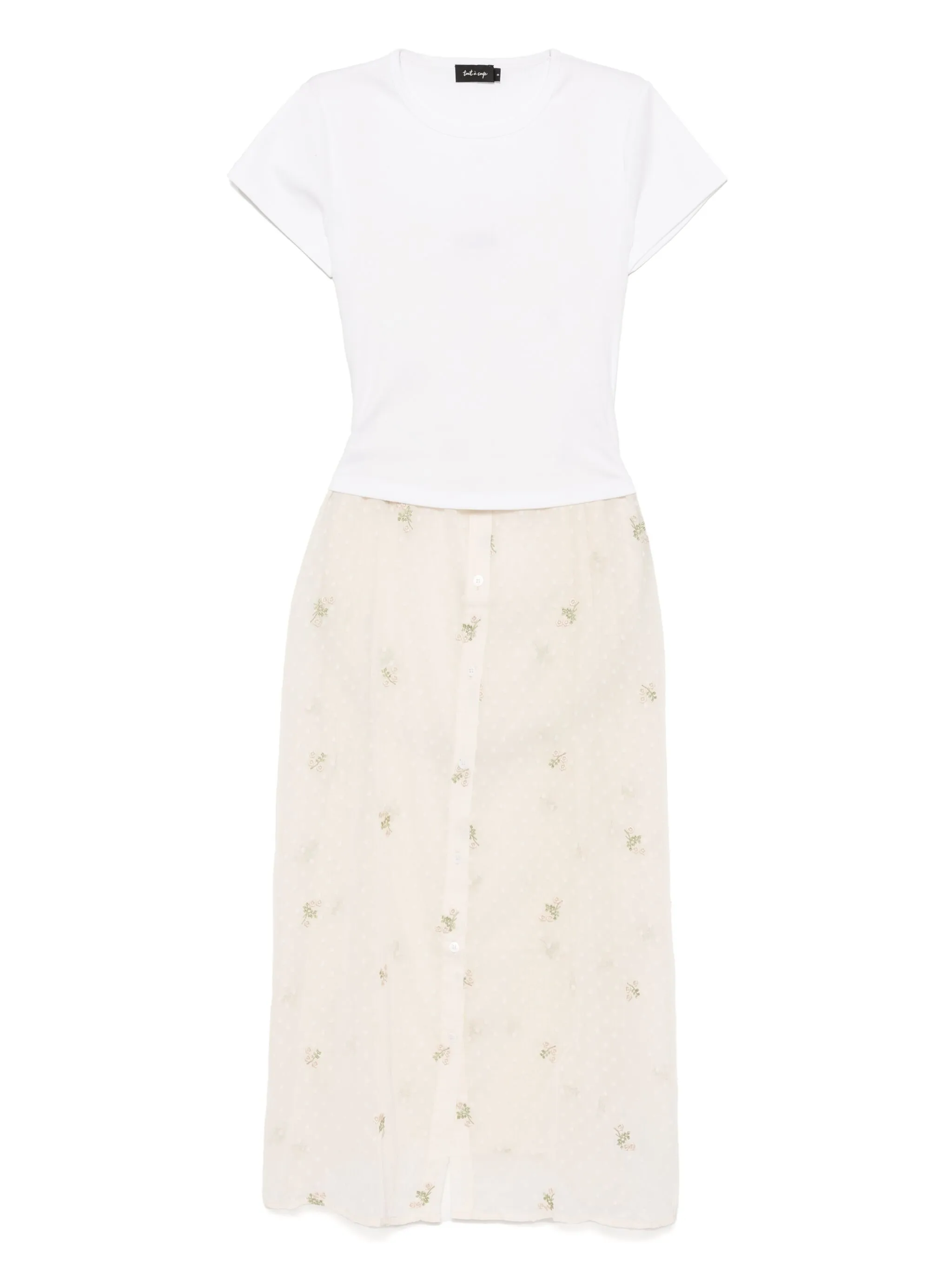 

Платье-футболка с карманами Tout A Coup, белый