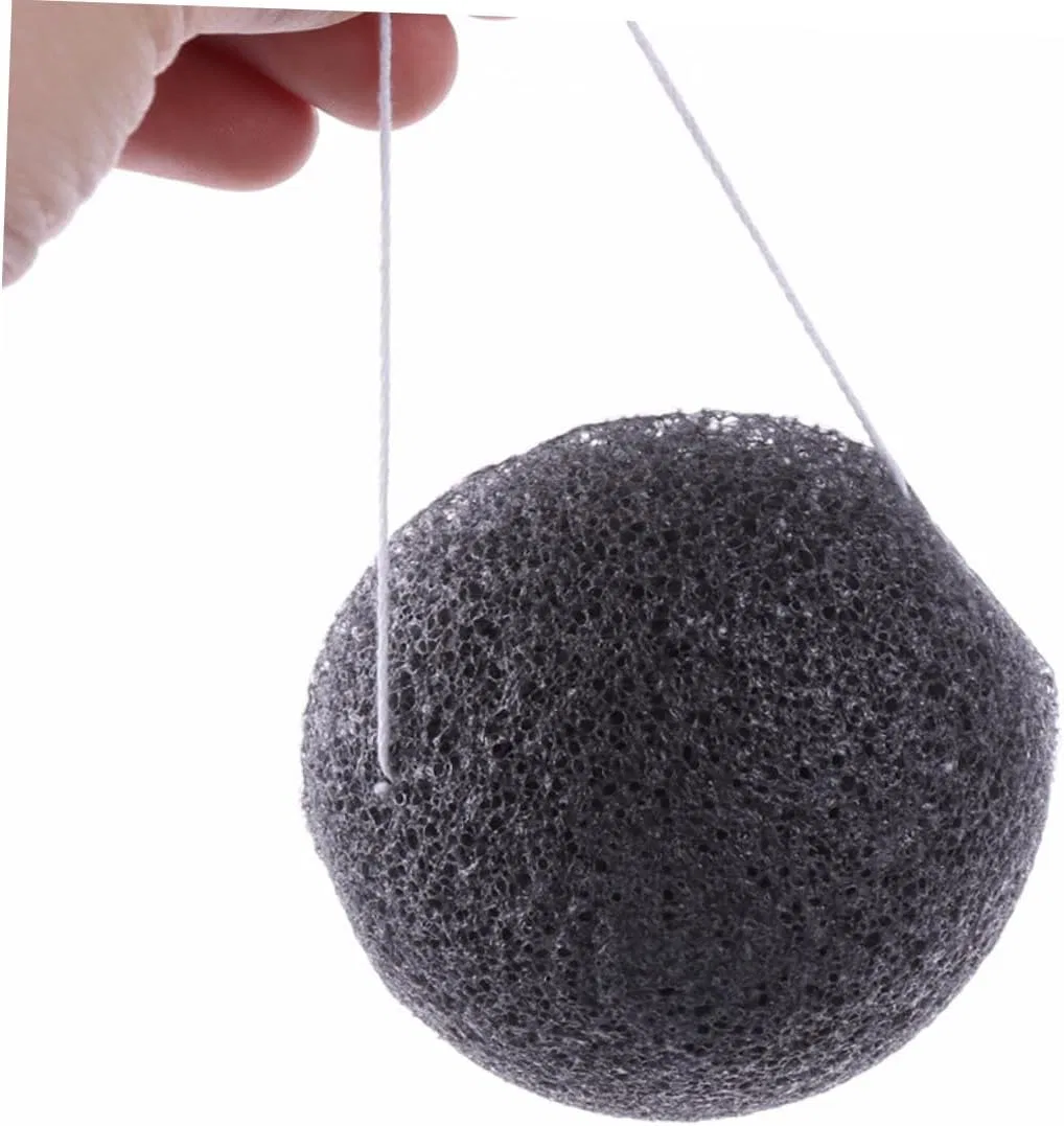 Спонж для лица Konjac Wofashpuret, черный