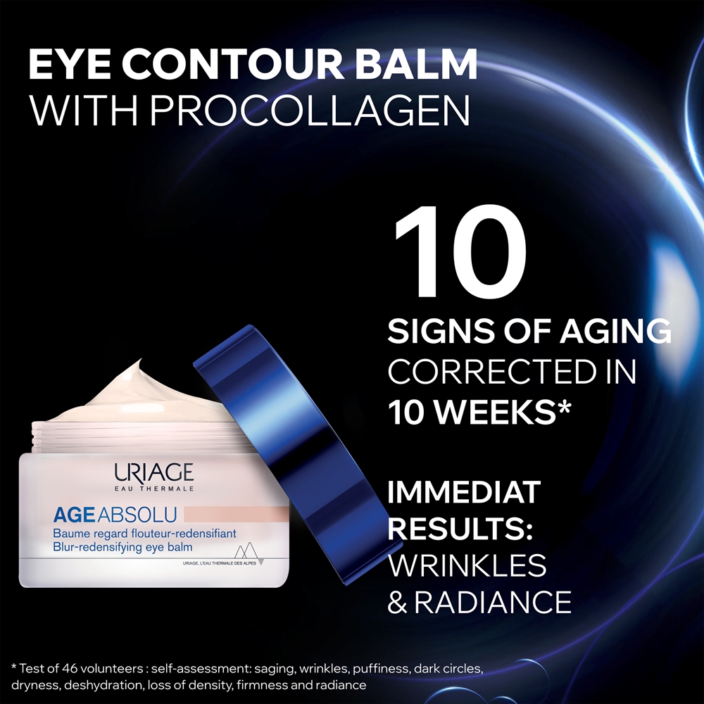 Age Absolu Blur-Redenifying Eye Balm, крем для кожи вокруг глаз против морщин Uriage, 15 мл — фото 2