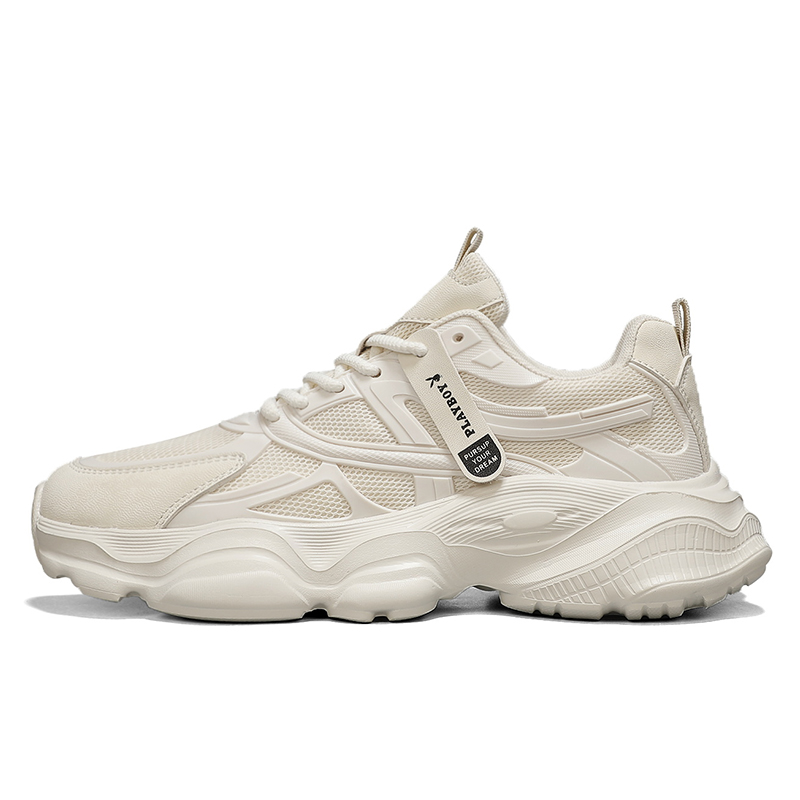 

Playboy Низкие массивные кроссовки мужские бежевые универсальный стиль, цвет Beige-Versatile Style