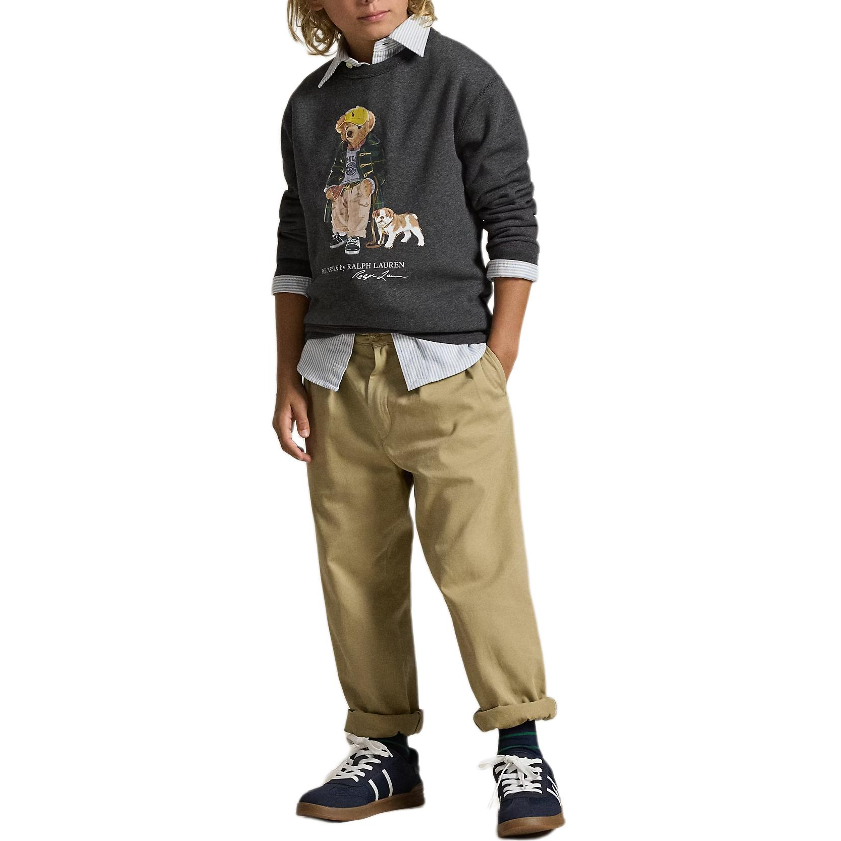 Свитшот Kids' Polo Ralph Lauren, темно-серый — фото 4