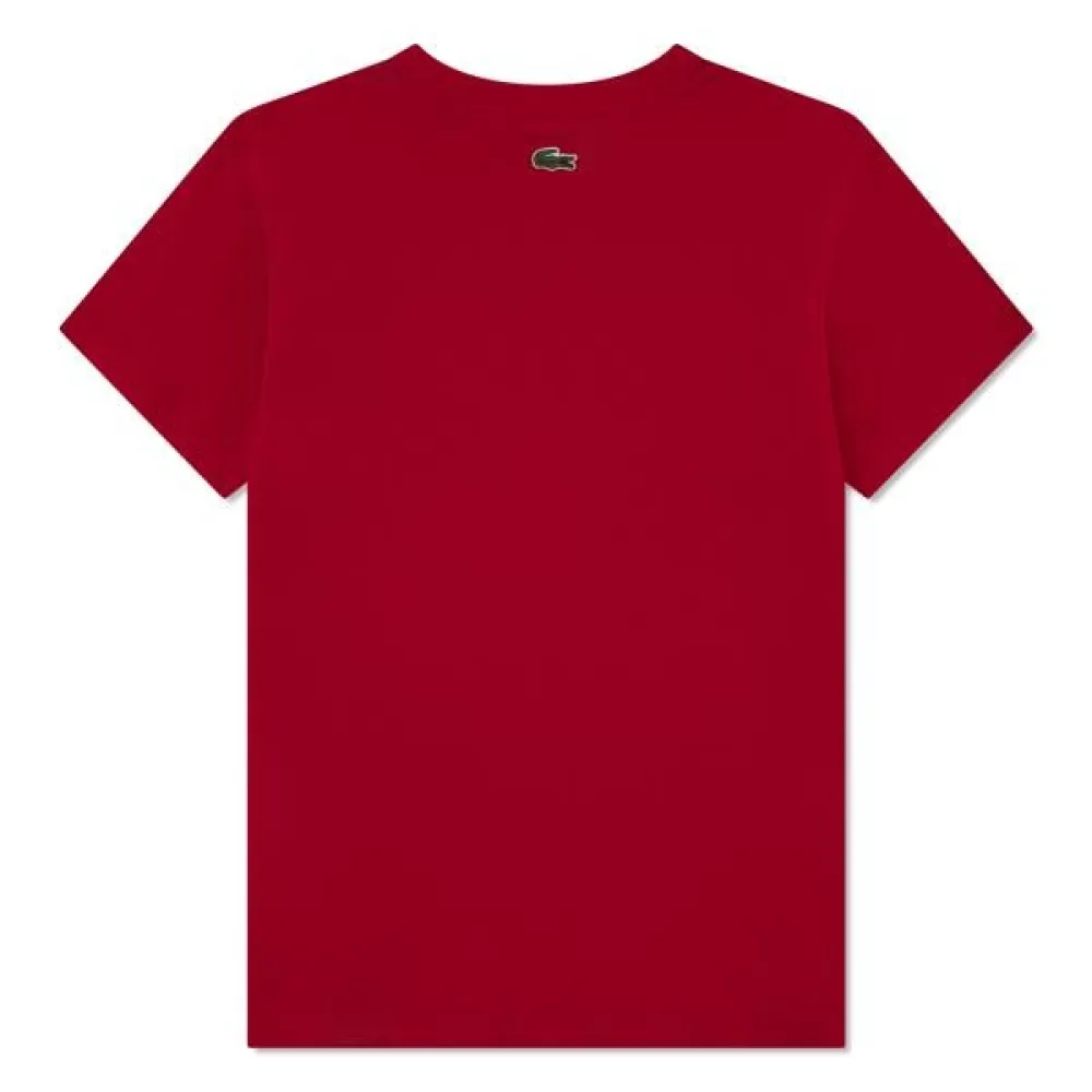 Футболка с коротким рукавом Lacoste Kids Puff, красный — фото 2
