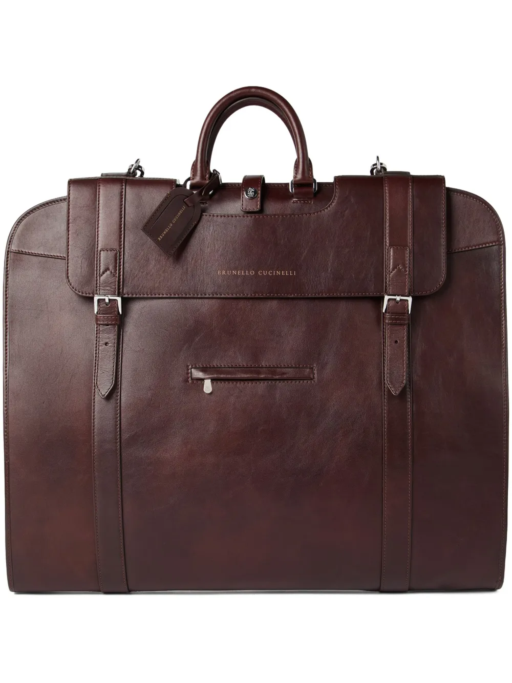 

Кожаный чехол для костюма Brunello Cucinelli, красный