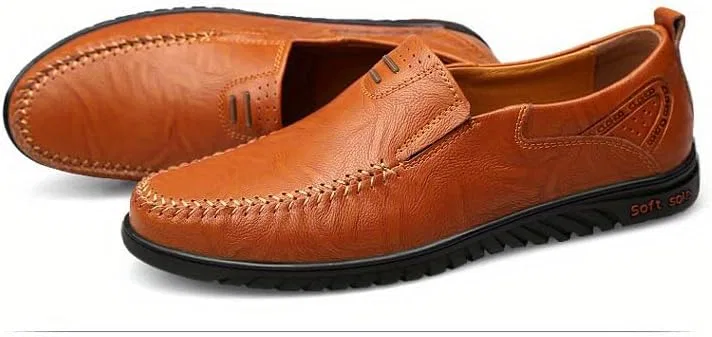 Лоферы повседневные, мягкая подошва, Men's Fashion, светло-коричневый FmShi — фото 4