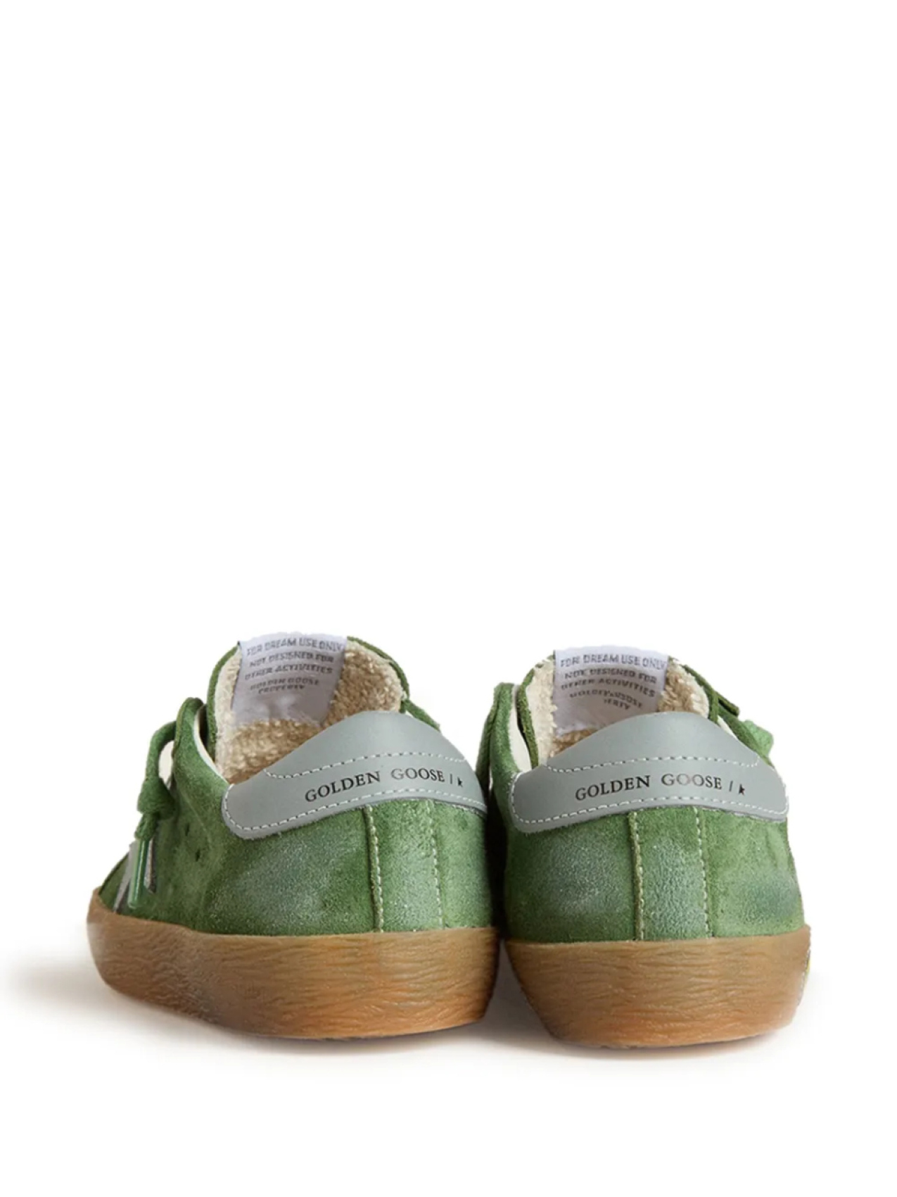 Замшевые кроссовки Golden Goose Kids Super Star, зеленый — фото 3
