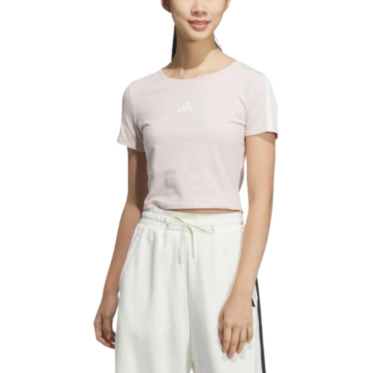 

Adidas Футболка SS25 женская фиолетово-розовая, Розовый, Adidas Футболка SS25 женская фиолетово-розовая