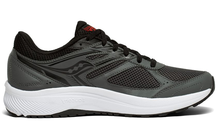 

Кроссовки Saucony Cohesion 14 с амортизацией, противоскользящие и износостойкие, мужские, серо-черные, стандартная колодка M