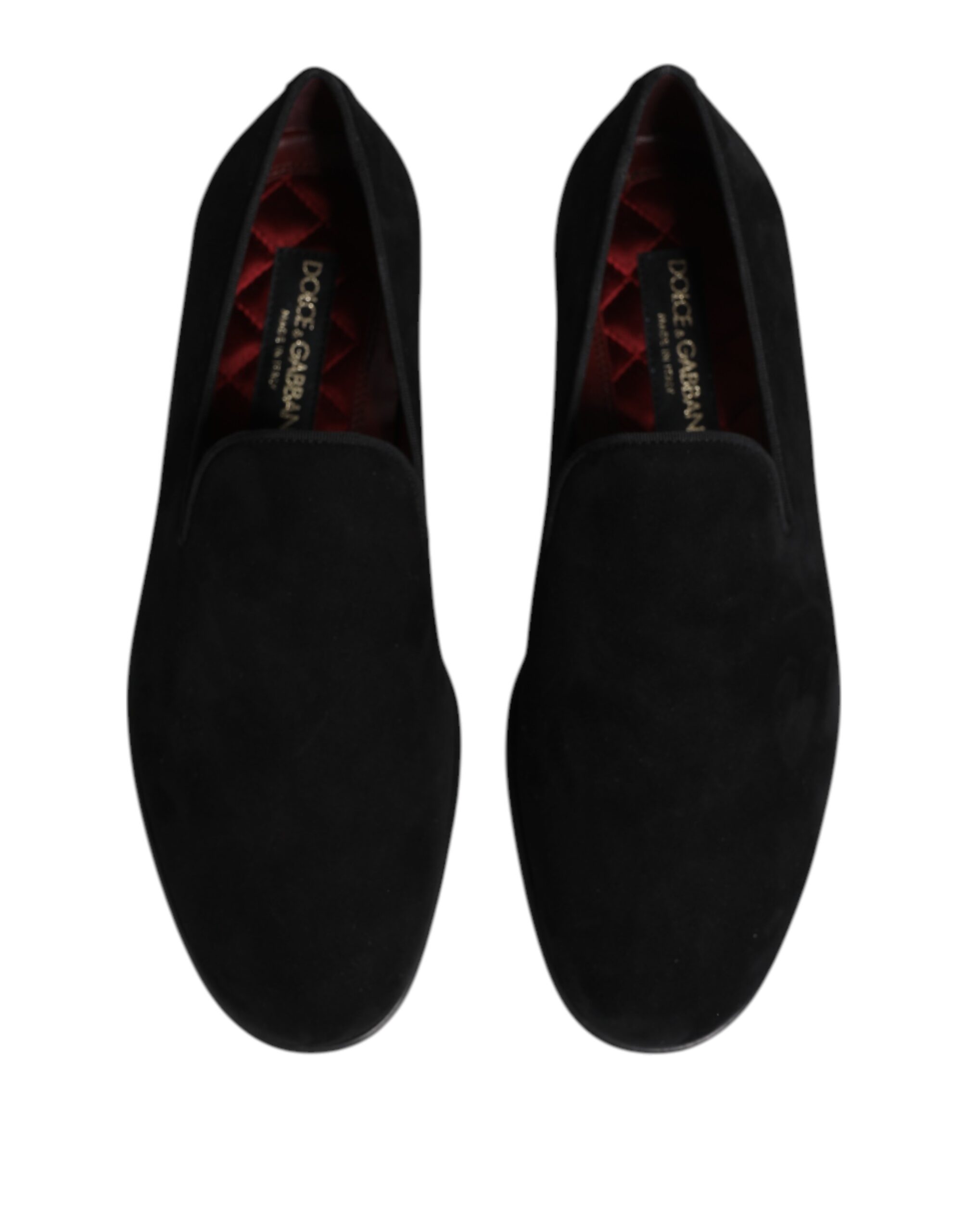 Черные замшевые туфли-лоферы Slip On, формальная обувь Dolce & Gabbana, Black — фото 3