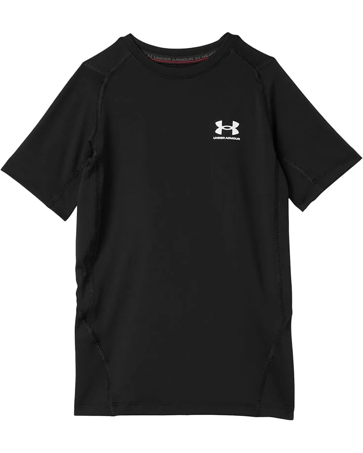 Футболка с коротким рукавом HeatGear Armour (для детей постарше) Under Armour Kids, Black/White