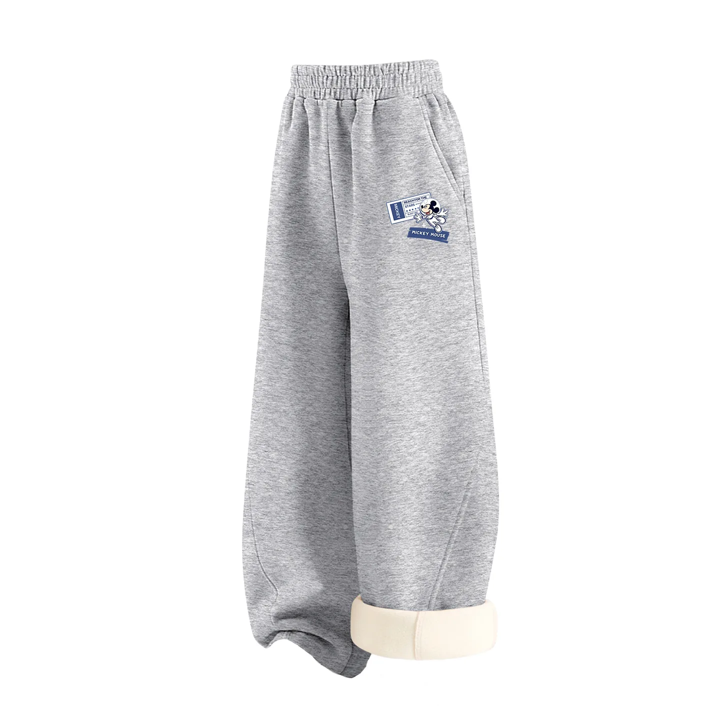 Детские вязаные спортивные штаны Disney, [Thickened and Fleece-Lined]Di Linshi K Heather Gray